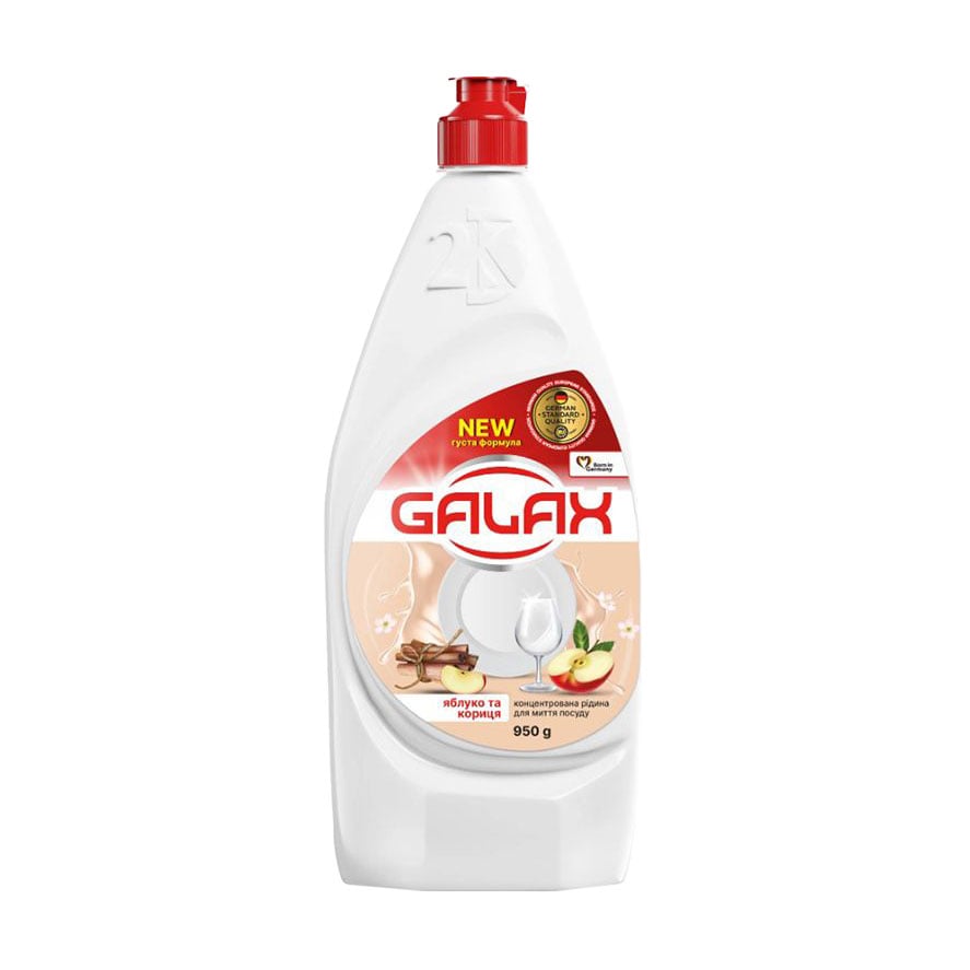 Концентрована рідина для миття посуду Galax Яблуко та кориця, 950 г